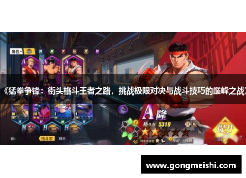 《猛拳争锋：街头格斗王者之路，挑战极限对决与战斗技巧的巅峰之战》